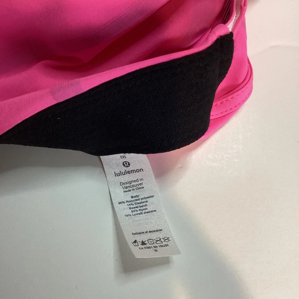 Lululemon Fast and Free Run Hat Womens Pink Adjustable Reflective Running Cap OS